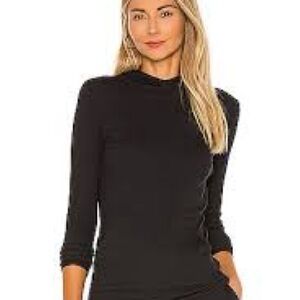 Commando Luxury Rib Hoodie, Black, XS